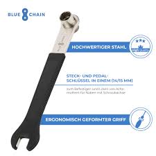 Bluechain® Llave de Pedal 15 mm para Bicicleta