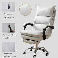Silla de Oficina Ergonómica con Reposapiés y Ruedas