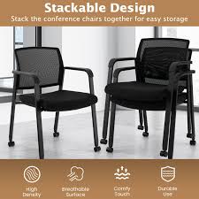 Sillas Ergonómicas Apilables con Ruedas para Conferencias