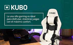 Silla de Gaming Ergonómica KUBO en Blanco y Negro