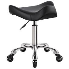 Taburete de Oficina Ergonomico con Ruedas y Ajustable