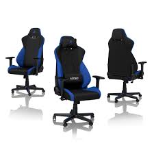 Silla Gaming Nitro Concepts S300 - Reclinable y Ajustable - Negro/Azul