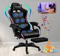Silla de Juego Ergonométrica con Masaje y RGB