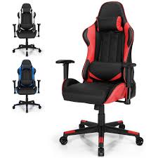 Silla Gaming GOPLUS con Cojín Lumbar y Reposapiés