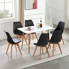 Juego de Comedor LafeuR: Mesa Rectangular con 6 Sillas