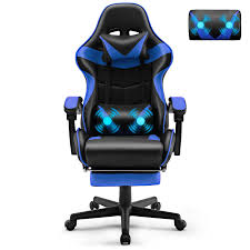 Silla Gaming con Masaje y Reposapiés Soontrans