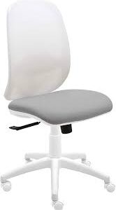Silla de Oficina Andy Blanca con Respaldo de Malla y Ajuste Lumbar