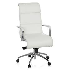 Silla de Oficina GALESA en Cuero Blanco